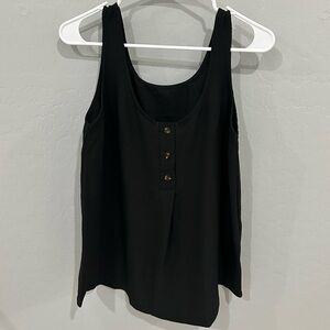 Black sleeveless blouse